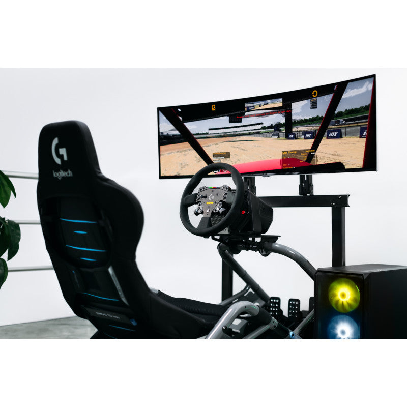 MOMO SIM GT 320 x Logitech G Steering Wheel Premium Racing Simulator Rig Wheel