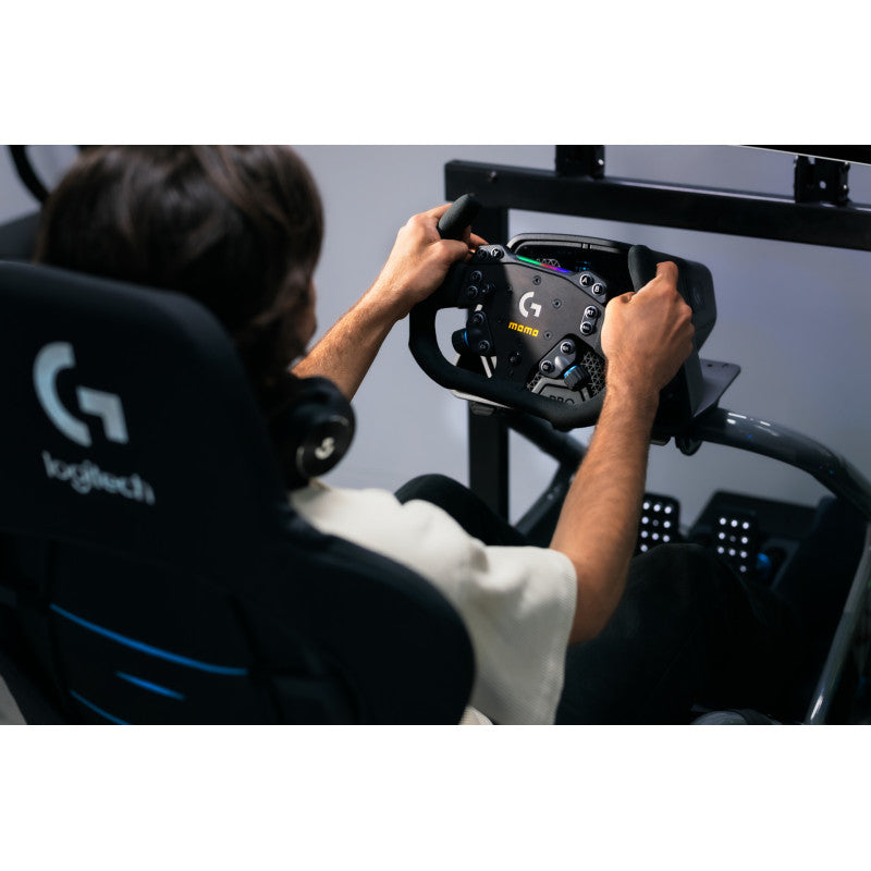 MOMO SIM GT-Racer 290 x Logitech G Premium F1-Style Racing Simulator Rig Wheel