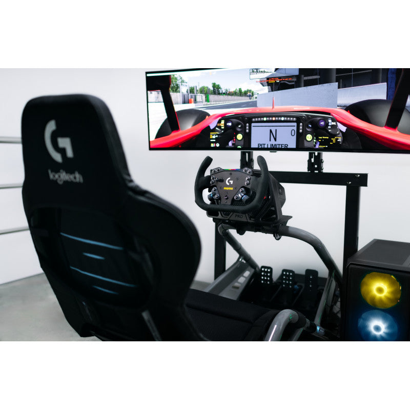 MOMO SIM GT-Racer 290 x Logitech G Premium F1-Style Racing Simulator Rig Wheel
