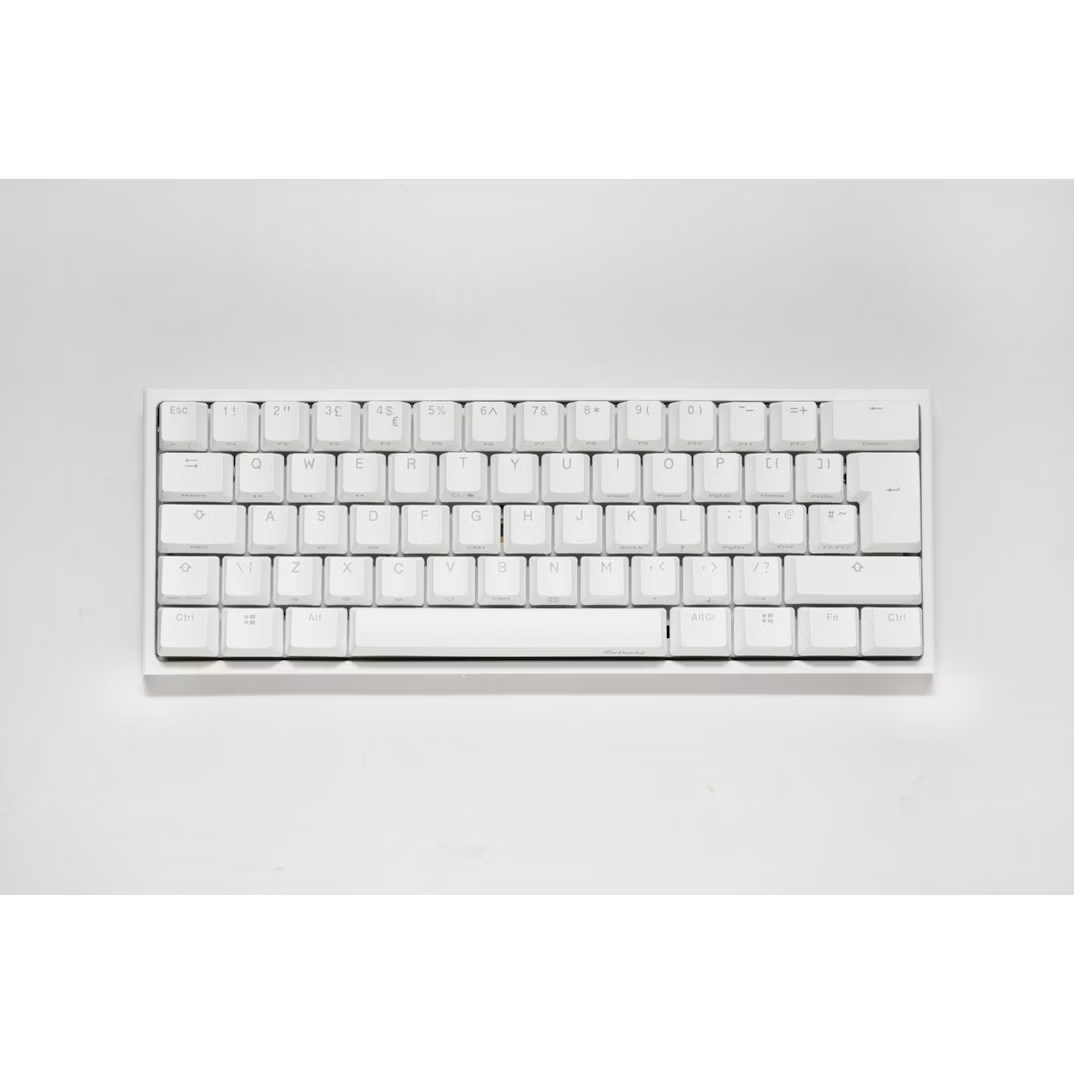 Ducky One 2 Pro Mini 60% Mechanical Gaming Keyboard MX Cherry Red Switch White Frame - UK Layout