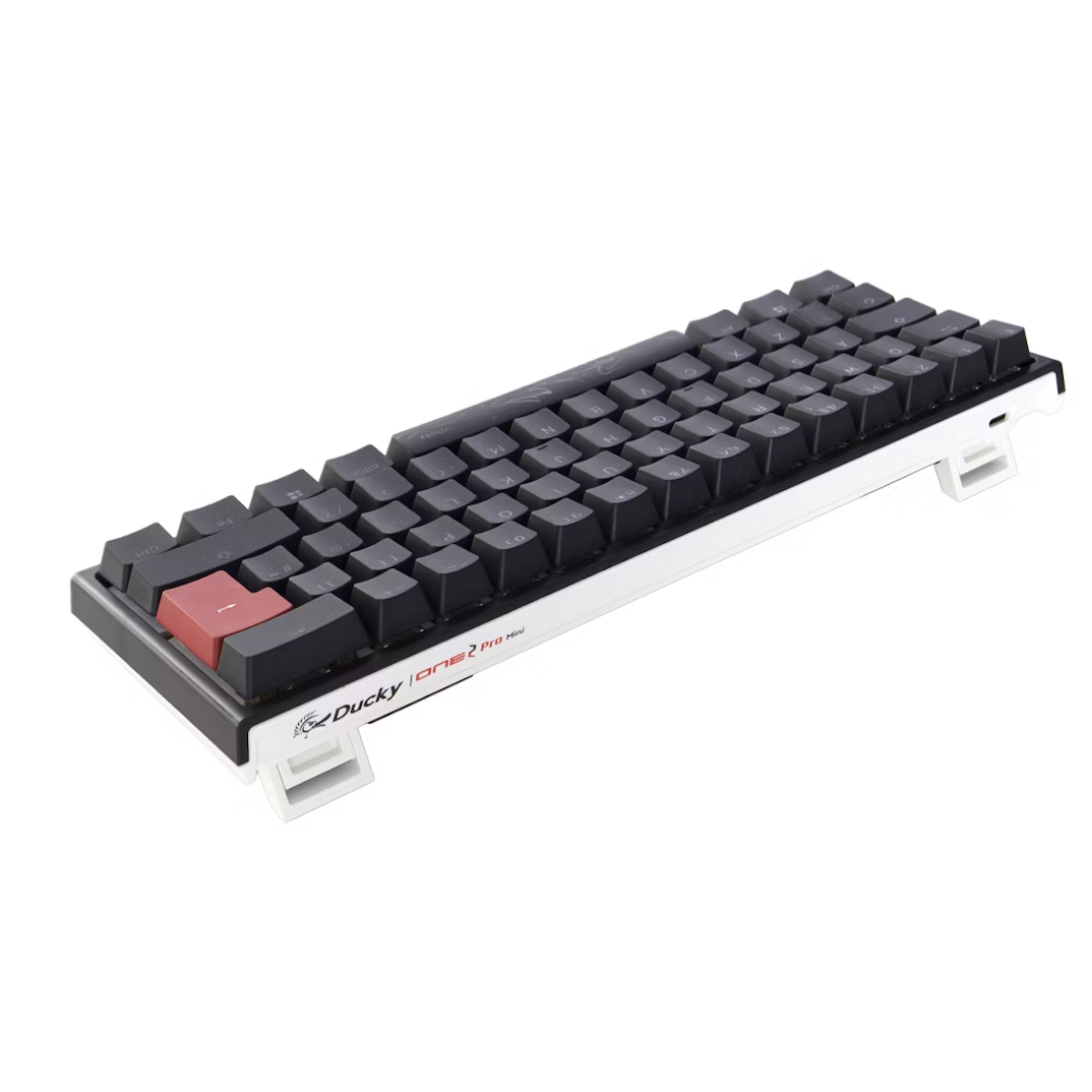 Ducky One 2 Pro Mini 60% Mechanical Gaming Keyboard Black MX Cherry Silver Switch - UK Layout