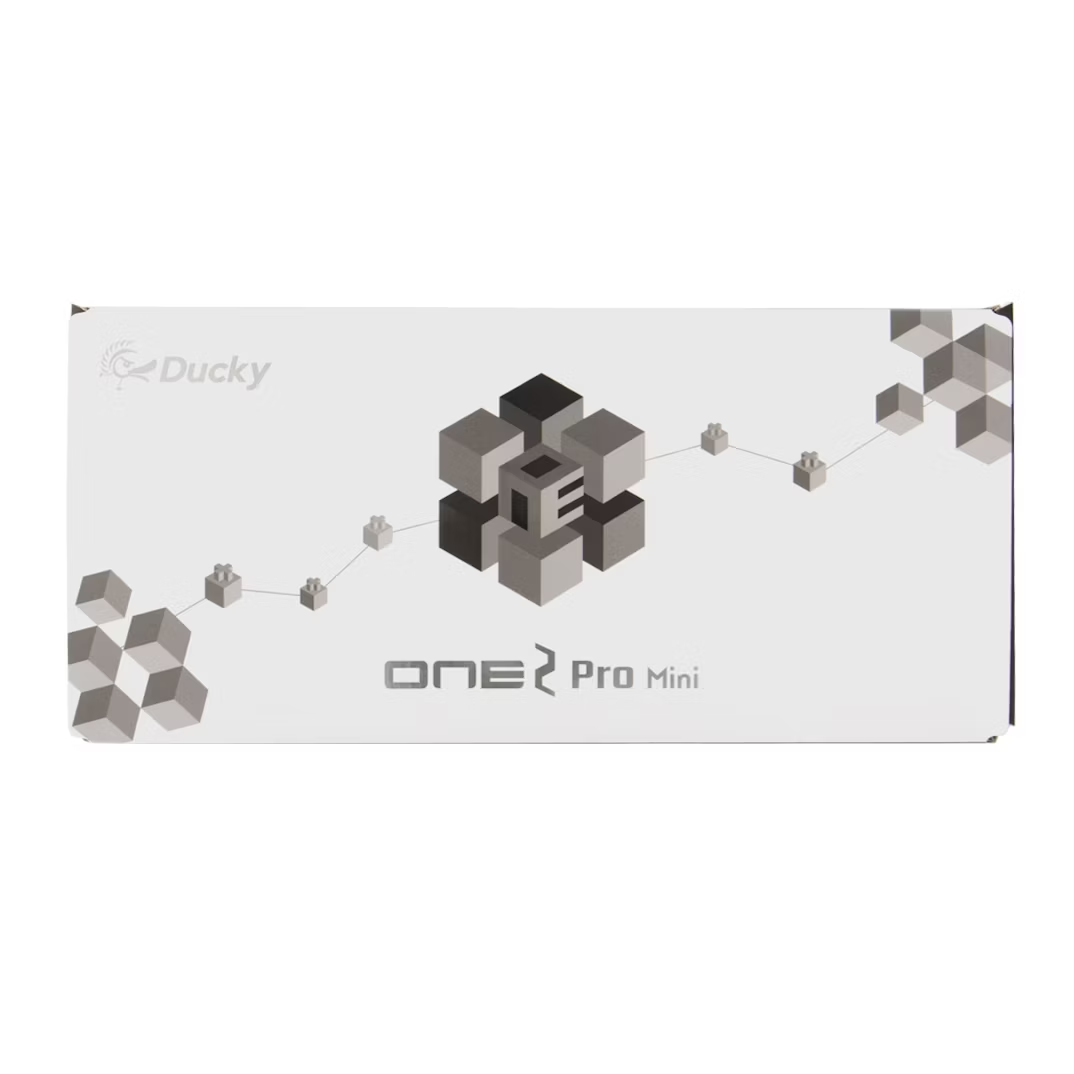 Ducky One 2 Pro Mini 60% Mechanical Gaming Keyboard Black MX Cherry Silent Red Switch - UK Layout
