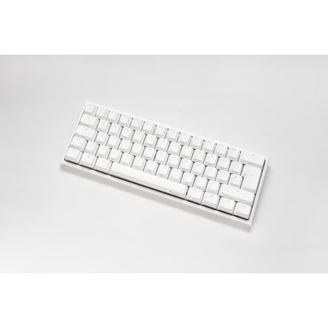 Ducky One 2 Pro Mini 60% Mechanical Gaming Keyboard MX Cherry Silent Red Switch White Frame - UK Layout