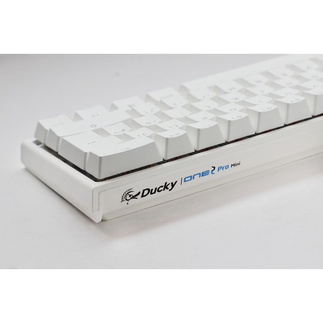 Ducky One 2 Pro Mini 60% Mechanical Gaming Keyboard MX Cherry Silent Red Switch White Frame - UK Layout