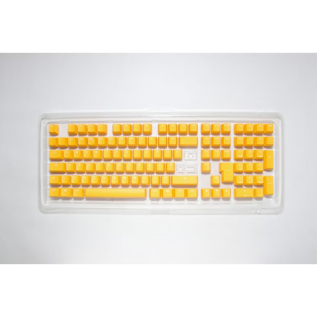 Ducky Yellow PBT Seamless Double Shot UK Keycap Set (DKSA109-UKPDYDYYWO1)