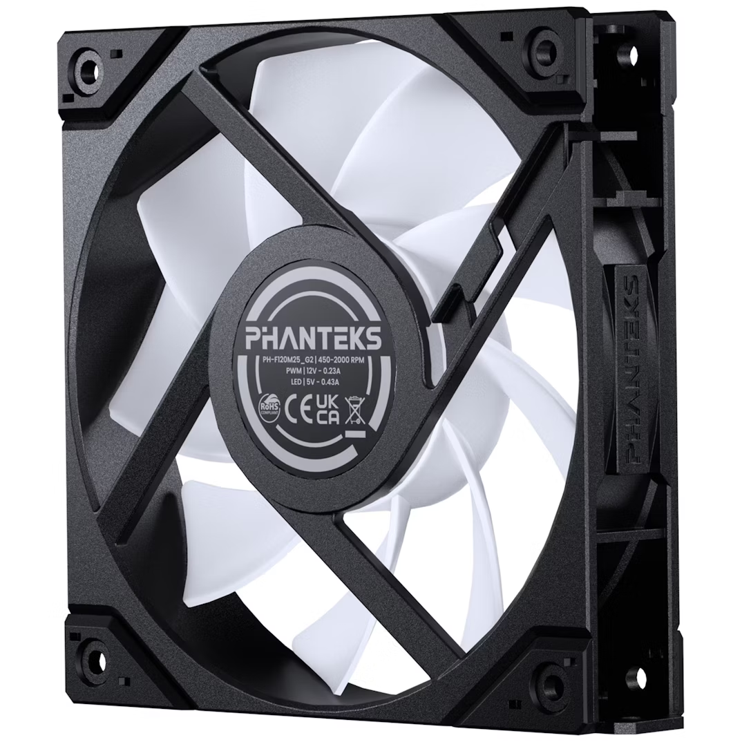 Phanteks M25 Gen2 120mm High-Airflow DRGB PWM Fan - White