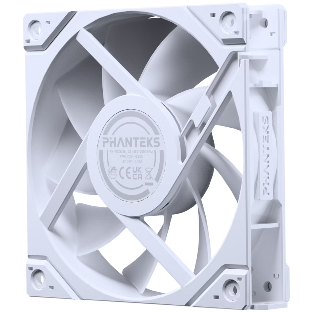 Phanteks M25 Gen2 120mm High-Airflow DRGB PWM Fan - White
