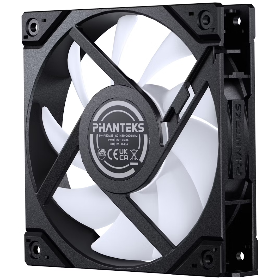 Phanteks M25 Gen2 120mm Reversed Airflow DRGB PWM Fan - Black