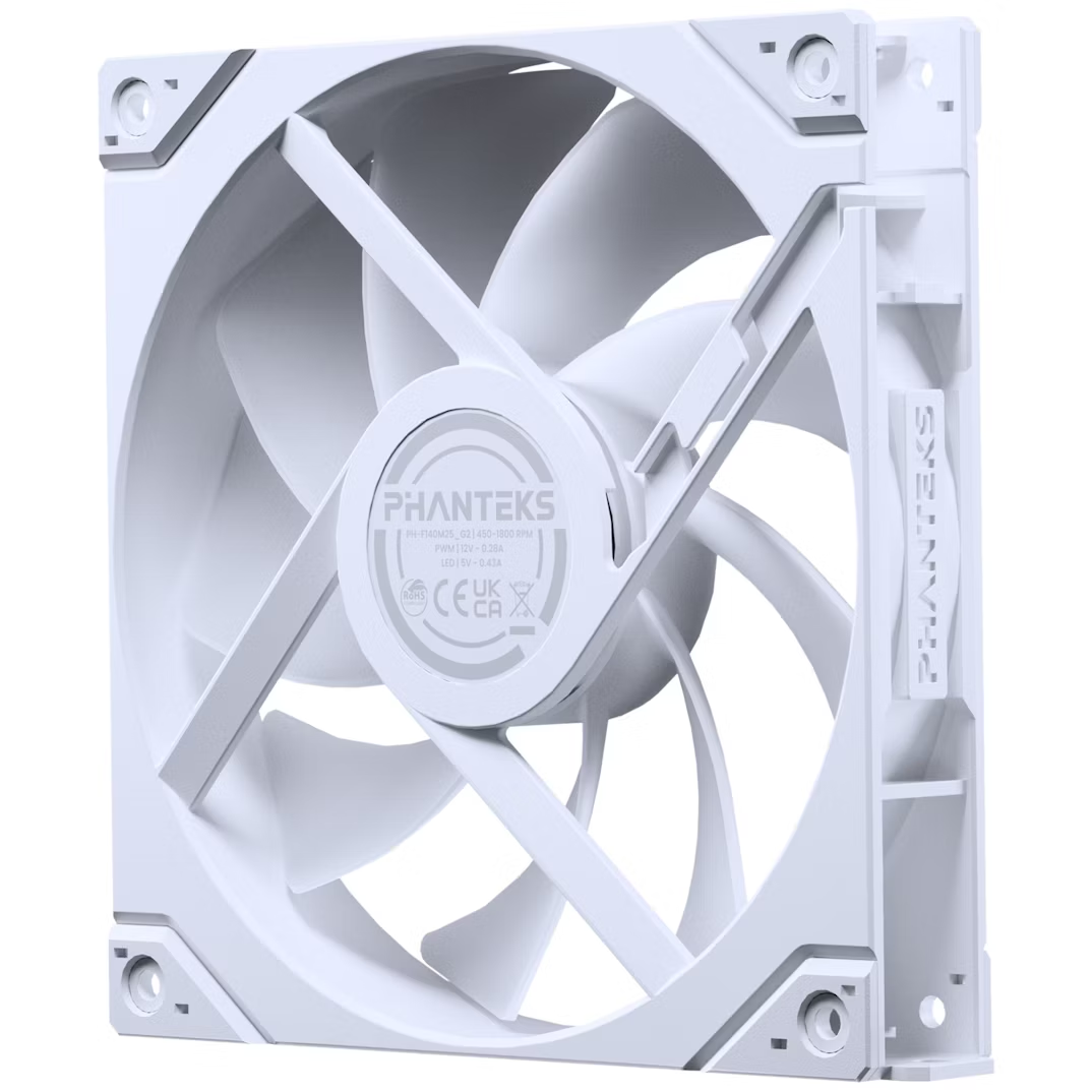 Phanteks M25 Gen2 140mm DRGB High-Airflow PWM Fan - White