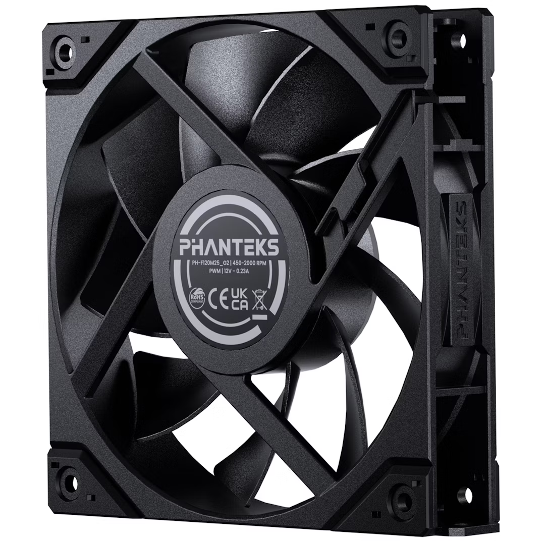 Phanteks M25 Gen2 120mm High-Airflow PWM Triple Fan Pack - Black