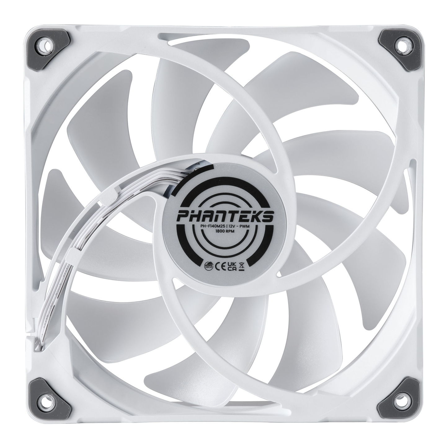 Phanteks M25 140mm D-RGB PWM High-Airflow Chassis Fan - White