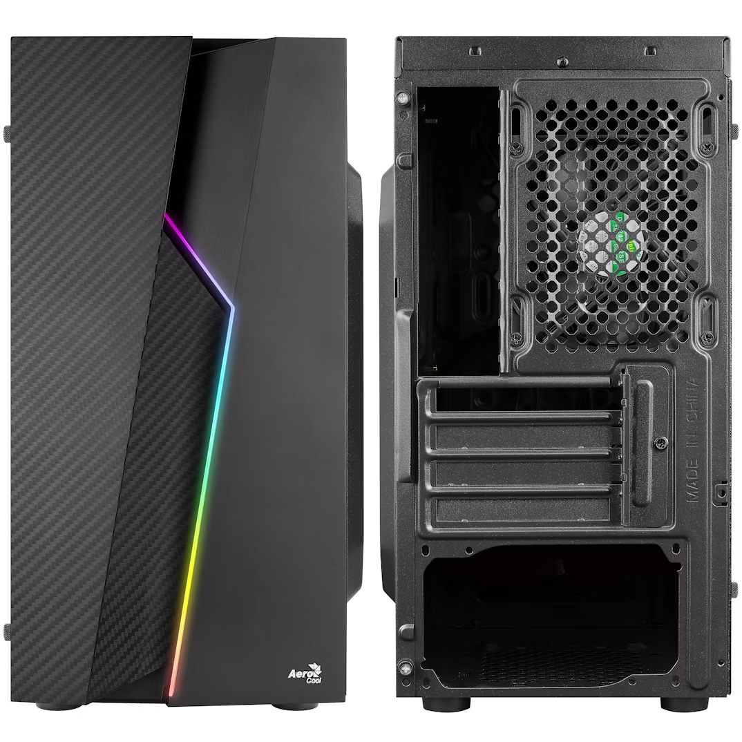 Aerocool Bolt Mini TG Micro-ATX case - black