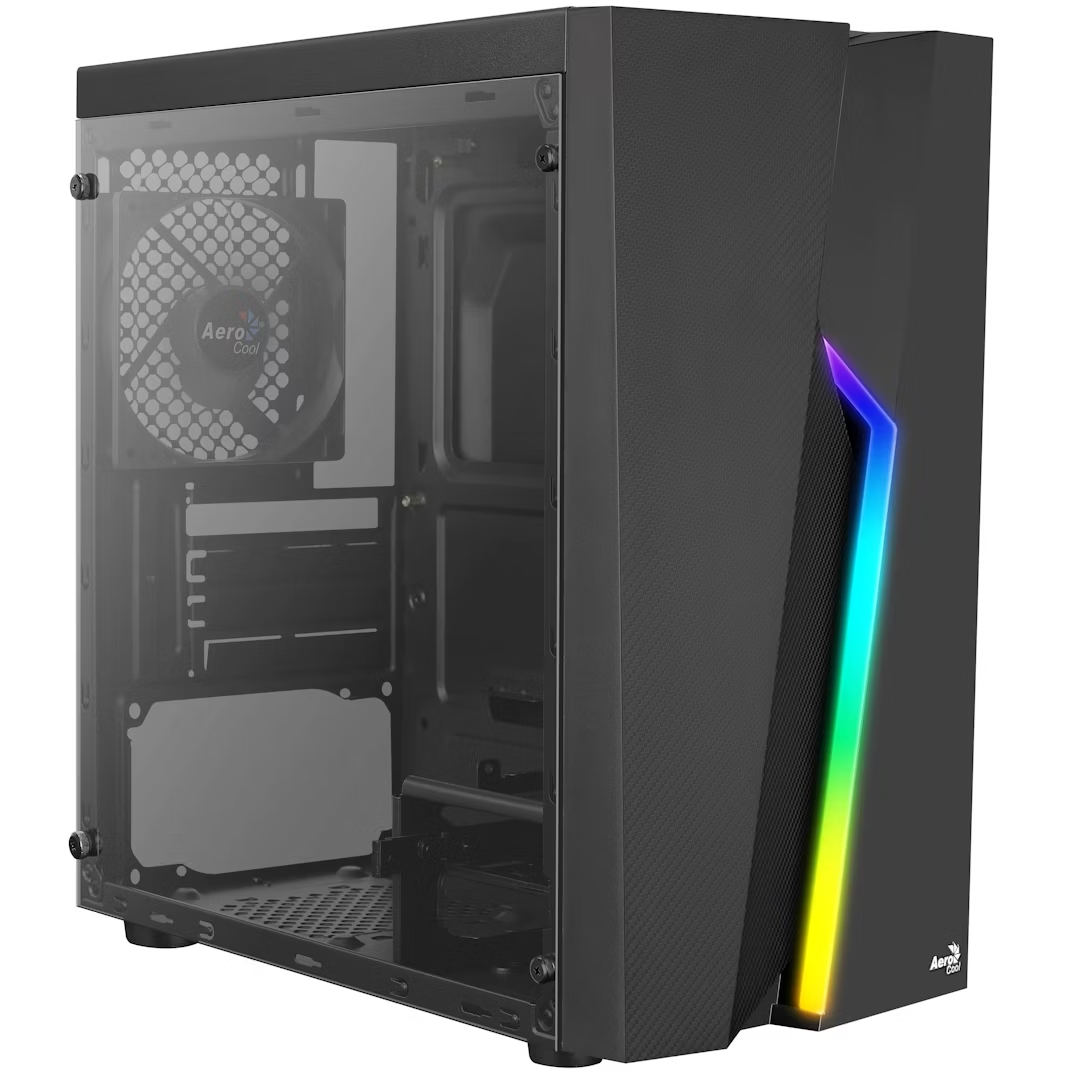 Aerocool Bolt Mini TG Micro-ATX case - black