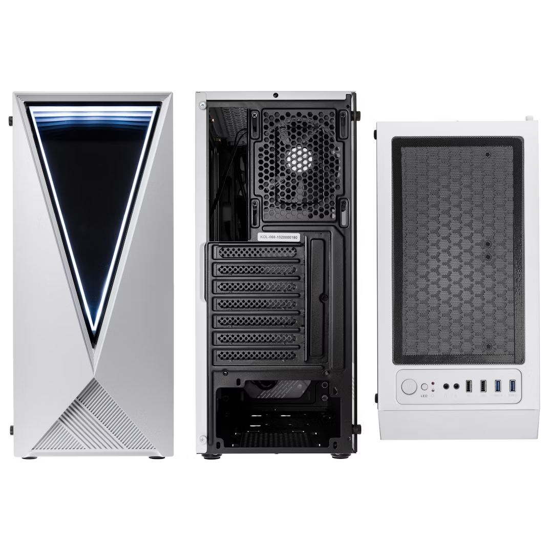 Kolink VOID WHITE computer case Midi Tower Black, White