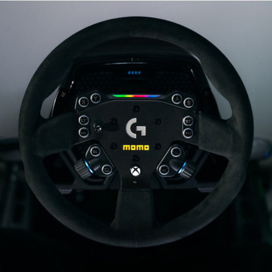 MOMO SIM GT 320 x Logitech G Steering Wheel Premium Racing Simulator Rig Wheel