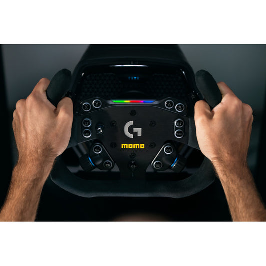 MOMO SIM GT-Racer 290 x Logitech G Premium F1-Style Racing Simulator Rig Wheel