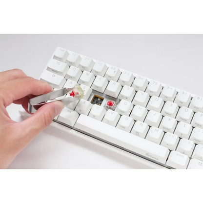 Ducky One 2 Pro Mini 60% Mechanical Gaming Keyboard MX Cherry Silent Red Switch White Frame - UK Layout