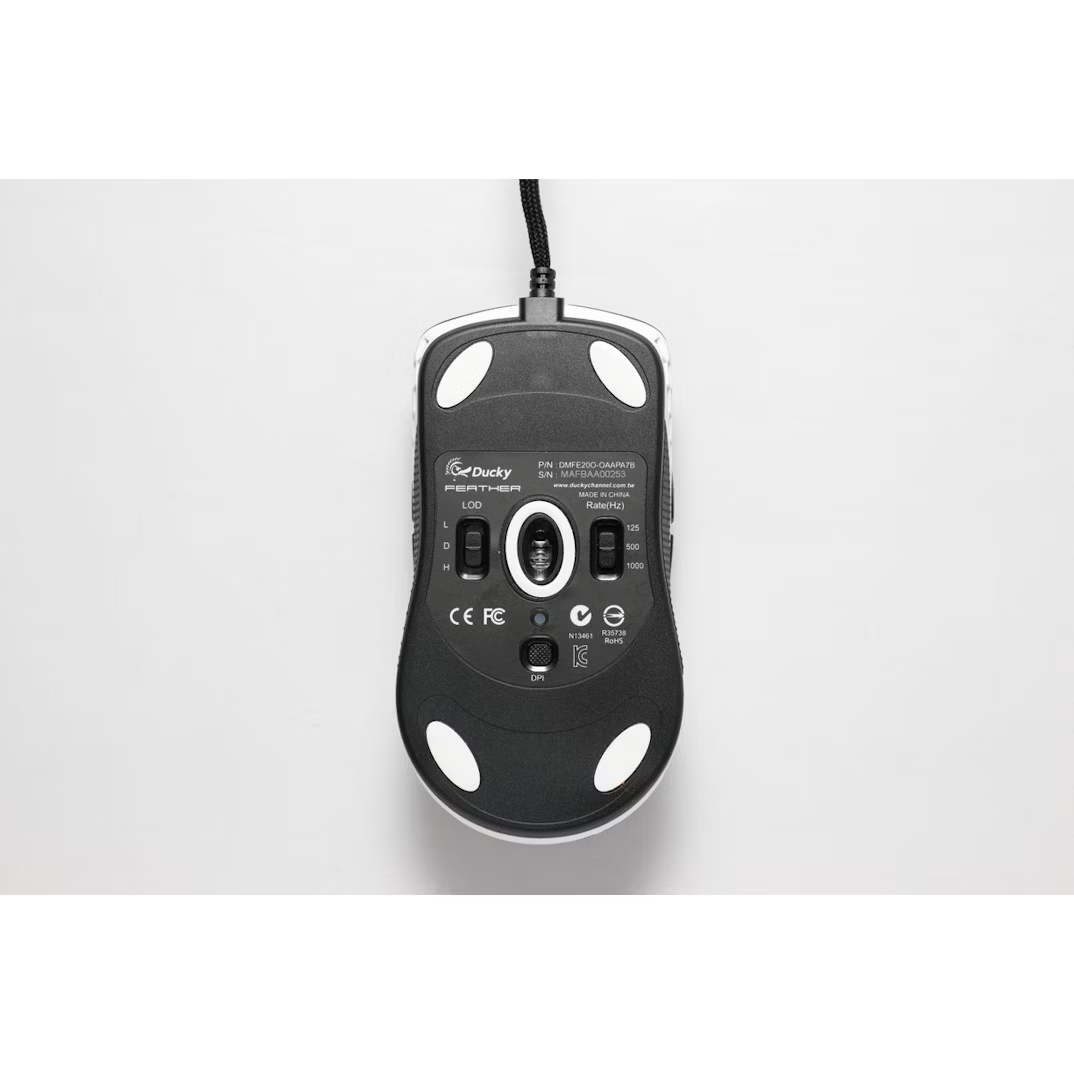 Ducky Feather USB Optical Huano switch RGB Lightweight Optical Gaming Mouse