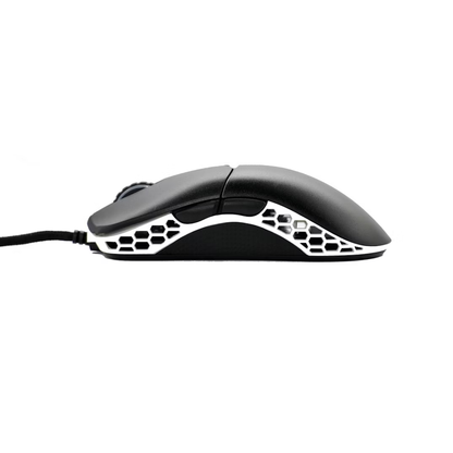 Ducky Feather Black and White Omron D2FC-F-K 60M RGB Lightweight USB Optical Gaming Mouse (DMFE20O-O