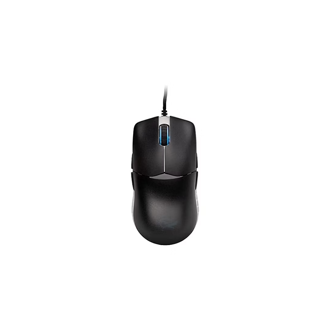 Ducky Feather Black and White Omron D2FC-F-K 60M RGB Lightweight USB Optical Gaming Mouse (DMFE20O-O