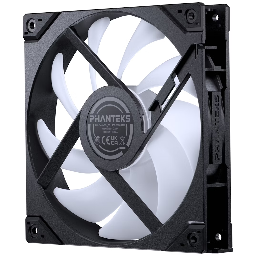 Phanteks M25 Gen2 140mm DRGB Reverse Airflow PWM Fan - Black