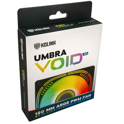 Kolink Umbra Void Pro 120mm ARGB PWM Case Fan - Black