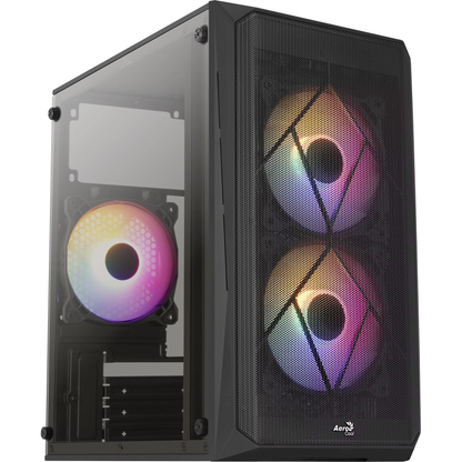 Aerocool CS-107 v2 FRGB Mini Tower Case - Black