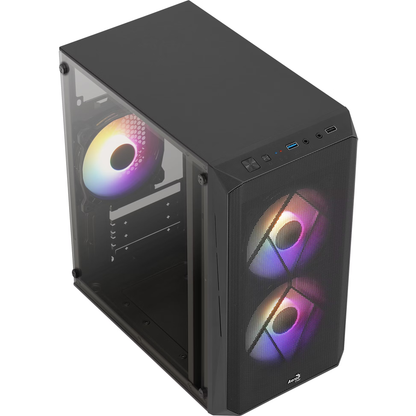 Aerocool CS-107 v2 FRGB Mini Tower Case - Black