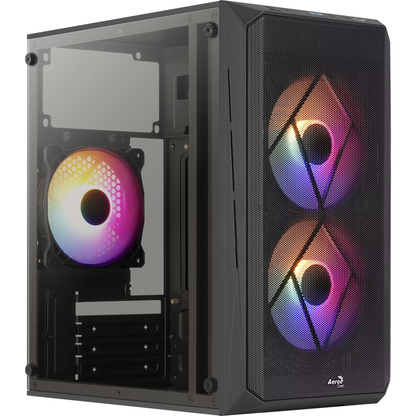 Aerocool CS-107 v2 FRGB Mini Tower Case - Black