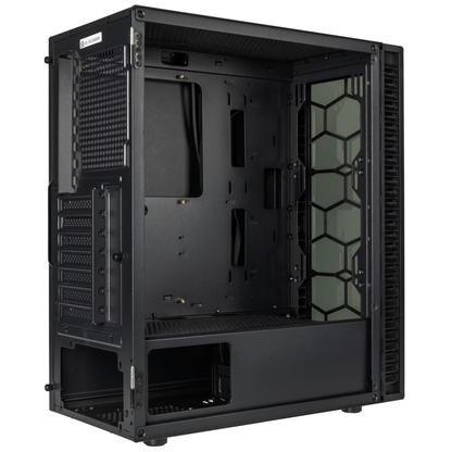 Kolink Observatory HF Glass Core Midi Tower Case - Black No Fans