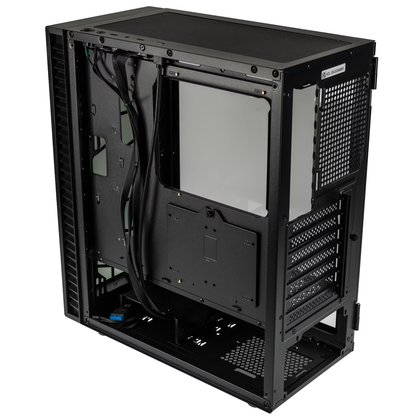 Kolink Observatory HF Glass Core Midi Tower Case - Black No Fans