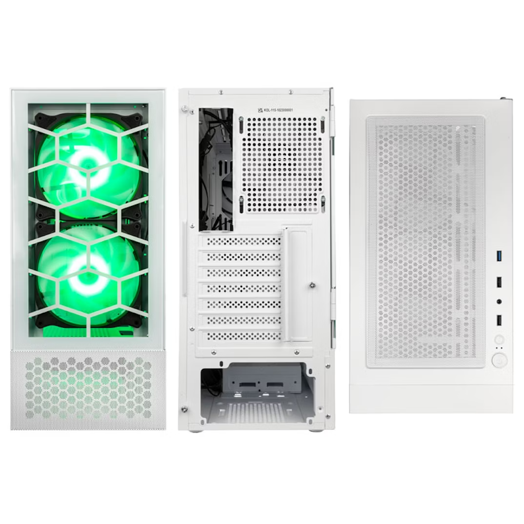 Kolink Observatory MX Glass ARGB Midi Tower Case - White